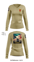 3/7 India Co. Wpns Plt 50459074 Women's Long Sleeve V-neck Shirt - 4