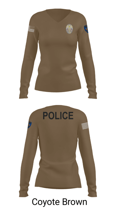Miami Police Department 88232990 Women's Long Sleeve V-neck Shirt - 16