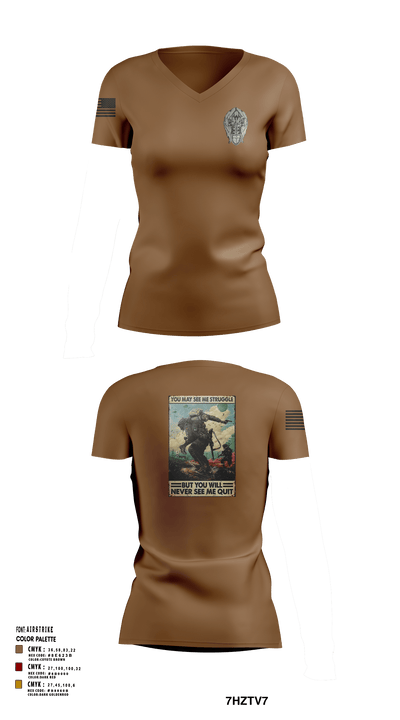 326th SDC 69278352 Women's Short Sleeve V-neck Shirt - 1