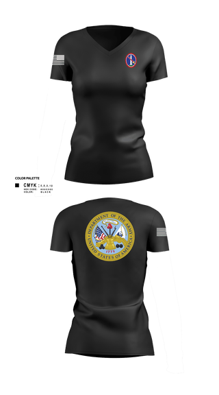 Women's Short Sleeve Vneck Shirt, MDW, Army, Teamtime, Team time, sublimation, custom sports apparel, team uniforms, spirit wear, spiritwear, sports uniforms, custom shirts, team store, custom team store, fundraiser sports, apparel fundraiser