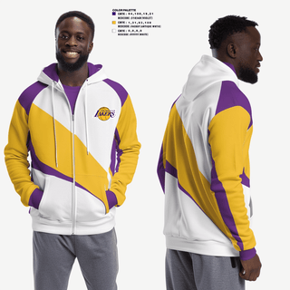 Zip Hoodie, Los angles lakers, Men's Basketball, Teamtime, Team time, sublimation, custom sports apparel, team uniforms, spirit wear, spiritwear, sports uniforms, custom shirts, team store, custom team store, fundraiser sports, apparel fundraiser
