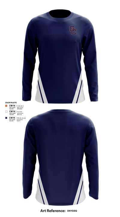 Grayson County High School Football 23634052 Long Sleeve Performance Shirt - 40