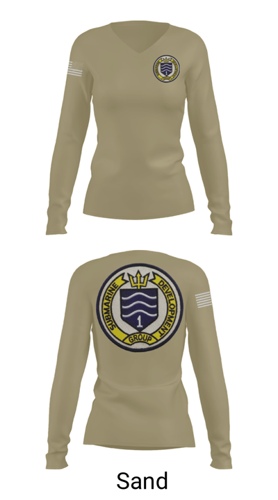 SAT DIVERS 69897095 Women's Long Sleeve V-neck Shirt - 92