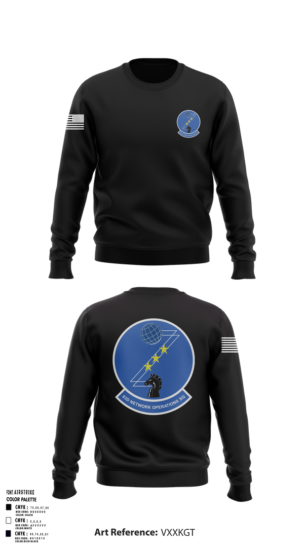 Crew Neck Sweatshirt, 83 NOS, Air Force, Teamtime, Team time, sublimation, custom sports apparel, team uniforms, spirit wear, spiritwear, sports uniforms, custom shirts, team store, custom team store, fundraiser sports, apparel fundraiser