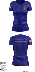 452d Aeromedical Staging Squadron 30714364 Women's Short Sleeve V-neck Shirt - 2