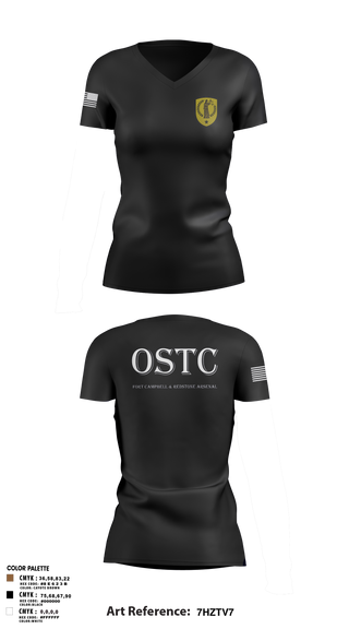 Women's Short Sleeve Vneck Shirt, Fort Campbell & Redstone Arsenal - Office of Special Trial Counsel, , Teamtime, Team time, sublimation, custom sports apparel, team uniforms, spirit wear, spiritwear, sports uniforms, custom shirts, team store, custom team store, fundraiser sports, apparel fundraiser