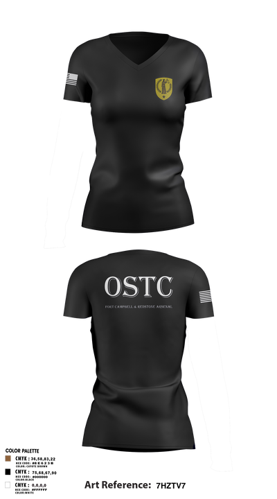Fort Campbell & Redstone Arsenal - Office of Special Trial Counsel 55135476 Women's Short Sleeve V-neck Shirt - 3