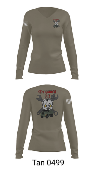 Women's Long Sleeve Vneck Shirt, Organics plt, Marines, Teamtime, Team time, sublimation, custom sports apparel, team uniforms, spirit wear, spiritwear, sports uniforms, custom shirts, team store, custom team store, fundraiser sports, apparel fundraiser
