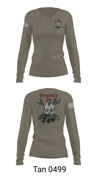 Organics plt 62545890 Women's Long Sleeve V-neck Shirt - 77