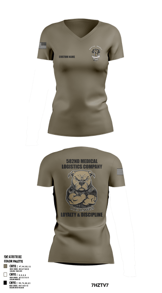 Women's Short Sleeve Vneck Shirt, 582nd MLC, Army, Teamtime, Team time, sublimation, custom sports apparel, team uniforms, spirit wear, spiritwear, sports uniforms, custom shirts, team store, custom team store, fundraiser sports, apparel fundraiser