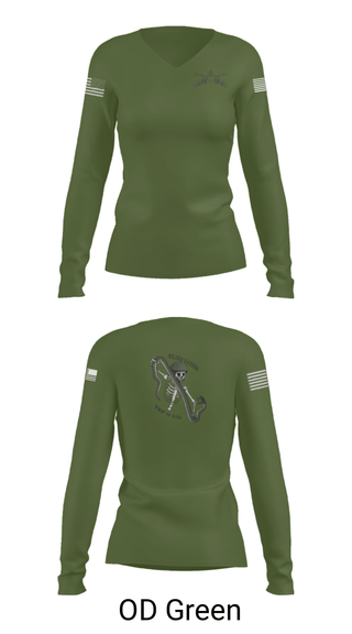 Women's Long Sleeve Vneck Shirt, Q Troop 4/278th, Army, Teamtime, Team time, sublimation, custom sports apparel, team uniforms, spirit wear, spiritwear, sports uniforms, custom shirts, team store, custom team store, fundraiser sports, apparel fundraiser