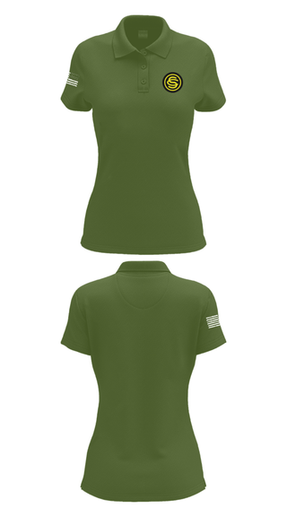 Women's Short Sleeve Performance Polo, OCS 117th RTI, National Guard, Teamtime, Team time, sublimation, custom sports apparel, team uniforms, spirit wear, spiritwear, sports uniforms, custom shirts, team store, custom team store, fundraiser sports, apparel fundraiser