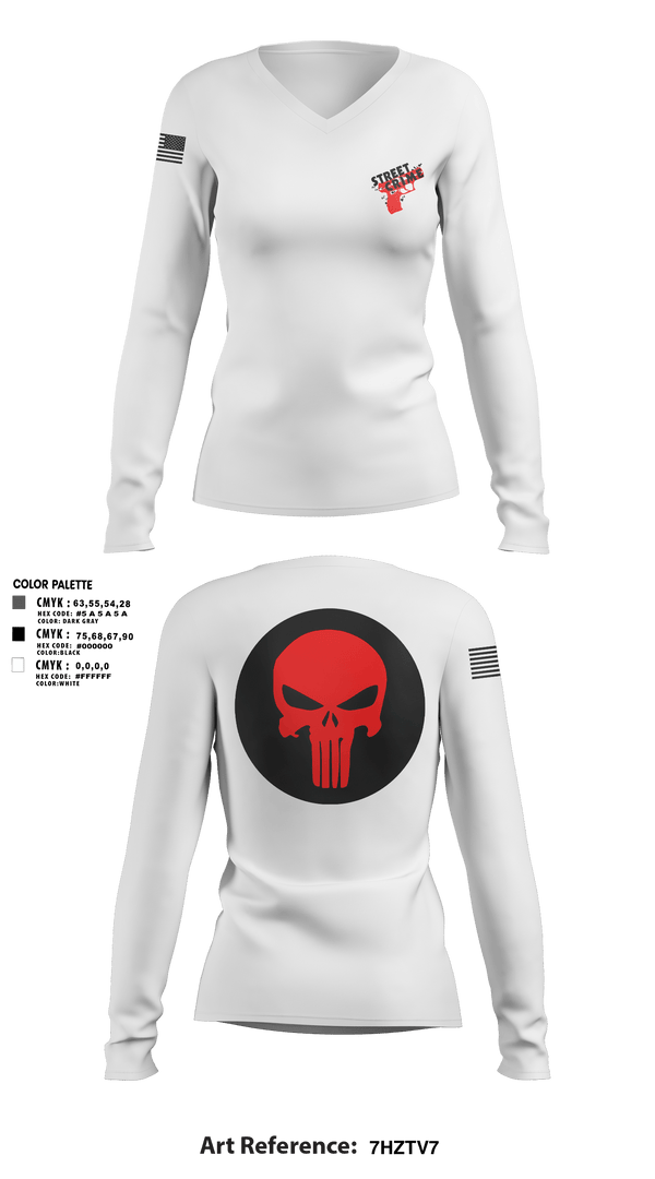Women's Long Sleeve Vneck Shirt, Street Crimes, Police, Teamtime, Team time, sublimation, custom sports apparel, team uniforms, spirit wear, spiritwear, sports uniforms, custom shirts, team store, custom team store, fundraiser sports, apparel fundraiser