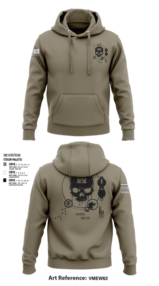 Hoodie, 374TH CECI, Army, Teamtime, Team time, sublimation, custom sports apparel, team uniforms, spirit wear, spiritwear, sports uniforms, custom shirts, team store, custom team store, fundraiser sports, apparel fundraiser