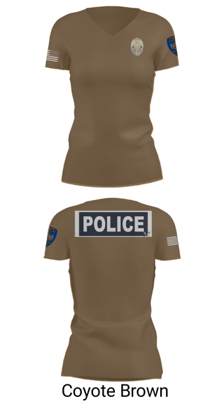 Women's Short Sleeve Vneck Shirt, Miami Police Department, Police, Teamtime, Team time, sublimation, custom sports apparel, team uniforms, spirit wear, spiritwear, sports uniforms, custom shirts, team store, custom team store, fundraiser sports, apparel fundraiser