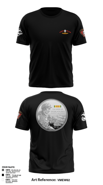 B Co. 3rd Recon Bn Force Reconnaissance3rd Recon Co.3rd Reconnaissance 55773170 Short Sleeve Performance Shirt - 3