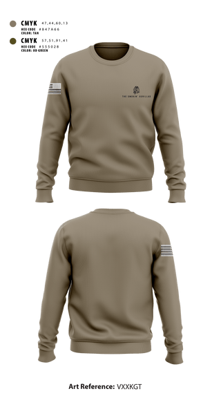 Crew Neck Sweatshirt, The Smokin' Gorillas, Space Force, Teamtime, Team time, sublimation, custom sports apparel, team uniforms, spirit wear, spiritwear, sports uniforms, custom shirts, team store, custom team store, fundraiser sports, apparel fundraiser