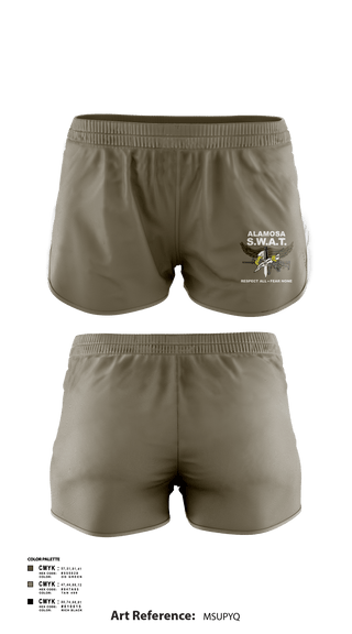 Women's Shorts, Alamosa SWAT Team, Police, Teamtime, Team time, sublimation, custom sports apparel, team uniforms, spirit wear, spiritwear, sports uniforms, custom shirts, team store, custom team store, fundraiser sports, apparel fundraiser