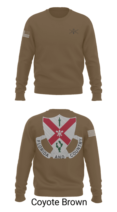 C Co 1-124 Rifle Company 57736053 Crew Neck Sweatshirt - 5