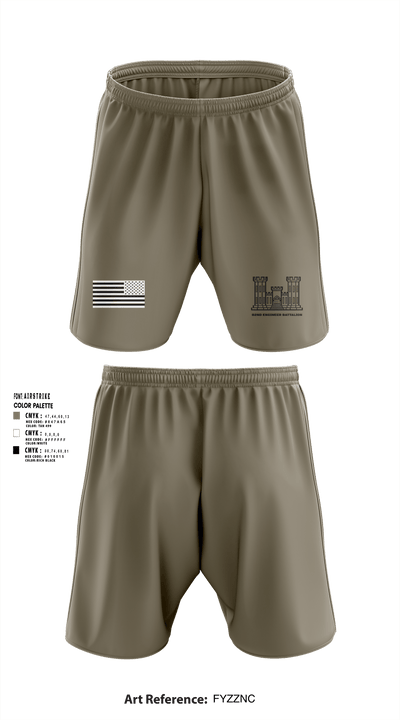 82nd Engineer Battalion 67992831 Athletic Shorts With Pockets - 1