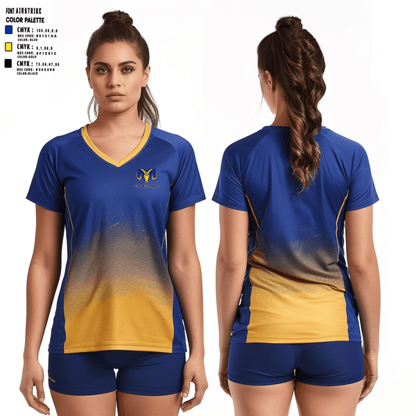 Women's Short Sleeve Vneck Shirt, Cuba High School Volleyball, Women's Volleyball, Teamtime, Team time, sublimation, custom sports apparel, team uniforms, spirit wear, spiritwear, sports uniforms, custom shirts, team store, custom team store, fundraiser sports, apparel fundraiser