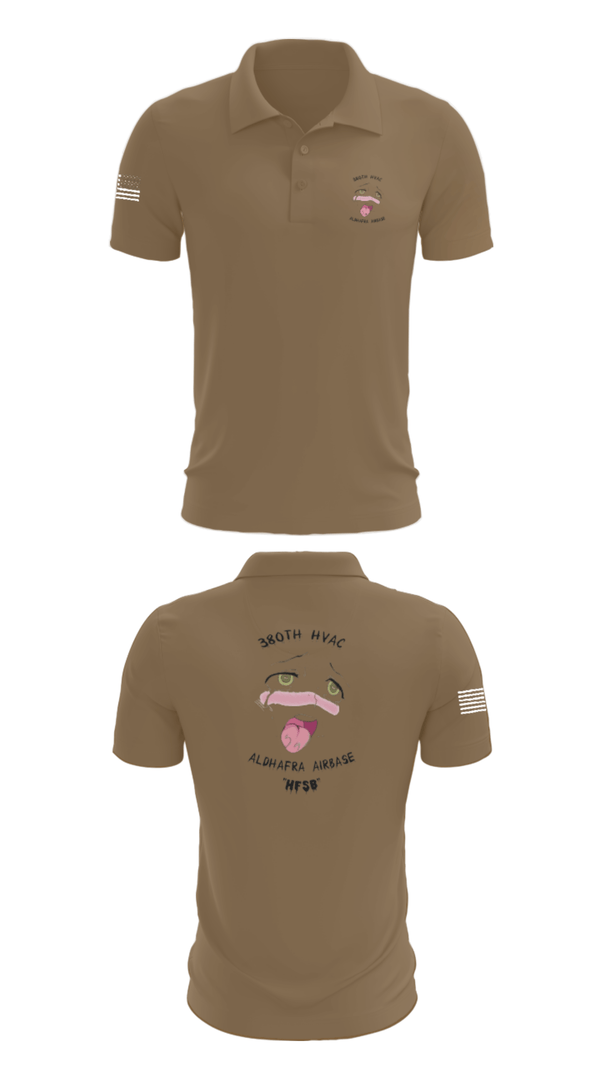 Short Sleeve Performance Polo, 380th HVAC, , Teamtime, Team time, sublimation, custom sports apparel, team uniforms, spirit wear, spiritwear, sports uniforms, custom shirts, team store, custom team store, fundraiser sports, apparel fundraiser