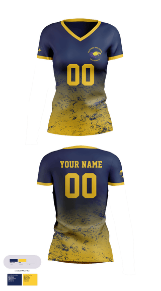 Women's Short Sleeve Vneck Shirt, California High School Volleyball, Women's Volleyball, Teamtime, Team time, sublimation, custom sports apparel, team uniforms, spirit wear, spiritwear, sports uniforms, custom shirts, team store, custom team store, fundraiser sports, apparel fundraiser
