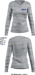 Escambia County School District 14556594 Women's Long Sleeve V-neck Shirt - 2