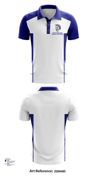 Short Sleeve Performance Polo, Pottstown High School Volleyball, Women's Volleyball, Teamtime, Team time, sublimation, custom sports apparel, team uniforms, spirit wear, spiritwear, sports uniforms, custom shirts, team store, custom team store, fundraiser sports, apparel fundraiser