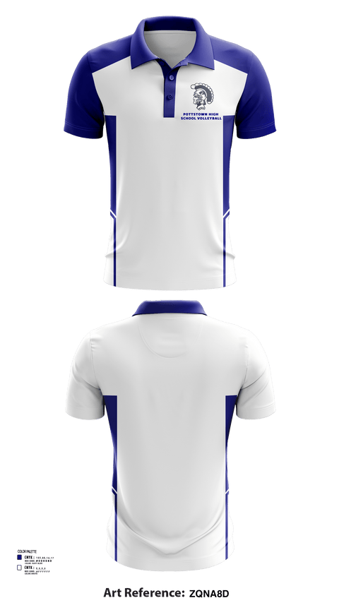 Short Sleeve Performance Polo, Pottstown High School Volleyball, Women's Volleyball, Teamtime, Team time, sublimation, custom sports apparel, team uniforms, spirit wear, spiritwear, sports uniforms, custom shirts, team store, custom team store, fundraiser sports, apparel fundraiser