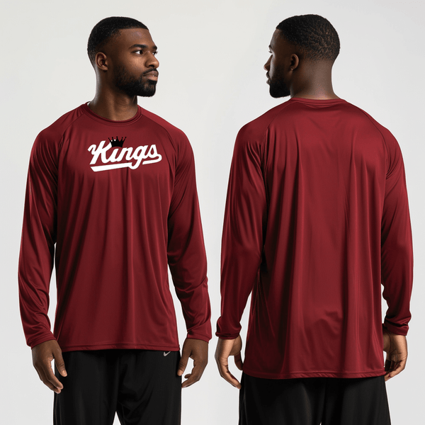 Long Sleeve Performance Shirt, KINGS, Men's Basketball, Teamtime, Team time, sublimation, custom sports apparel, team uniforms, spirit wear, spiritwear, sports uniforms, custom shirts, team store, custom team store, fundraiser sports, apparel fundraiser