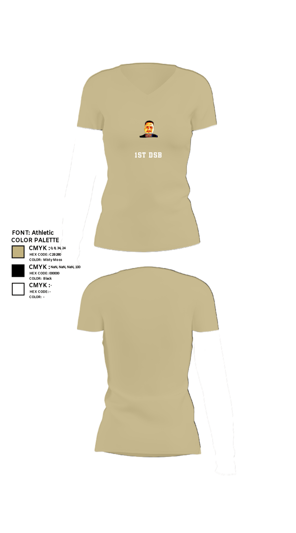 Women's Short Sleeve Vneck Shirt, 1st DSB, Marines, Teamtime, Team time, sublimation, custom sports apparel, team uniforms, spirit wear, spiritwear, sports uniforms, custom shirts, team store, custom team store, fundraiser sports, apparel fundraiser