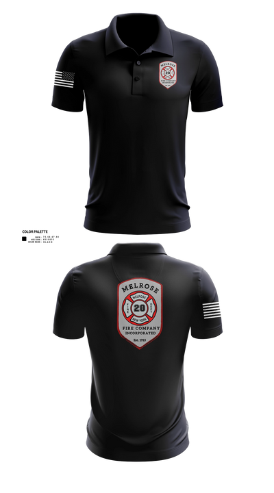 The Melrose Fire Company Incorporated 84438539 Short Sleeve Performance Polo - 21