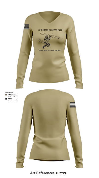 14 FS 8969391 Women's Long Sleeve V-neck Shirt - 3