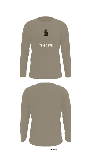 Long Sleeve Performance Shirt, VQ-3 DET TRVS, Navy, Teamtime, Team time, sublimation, custom sports apparel, team uniforms, spirit wear, spiritwear, sports uniforms, custom shirts, team store, custom team store, fundraiser sports, apparel fundraiser