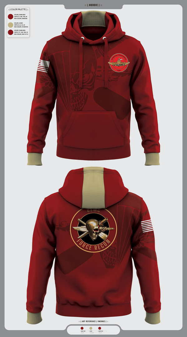 Hoodie, 2nd Force Reconnaissance, Marines, Teamtime, Team time, sublimation, custom sports apparel, team uniforms, spirit wear, spiritwear, sports uniforms, custom shirts, team store, custom team store, fundraiser sports, apparel fundraiser