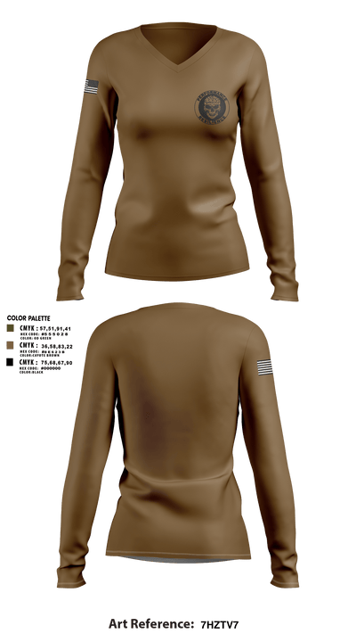 R2 Performance center 32912222 Women's Long Sleeve V-neck Shirt - 8