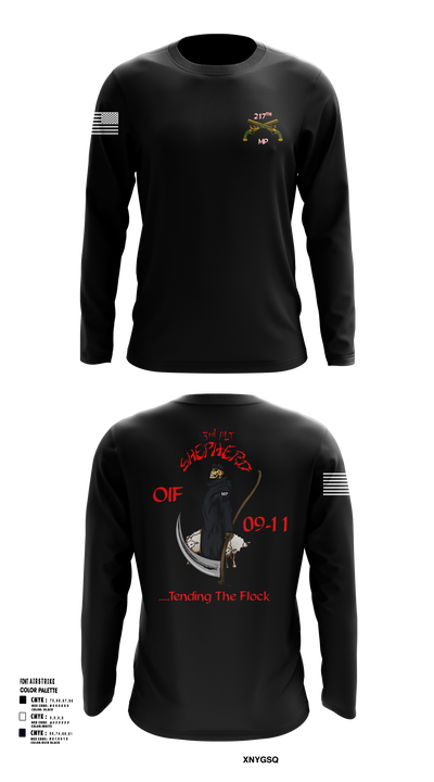217th MP CO 3rd platoon Iraq 09-10 88609784 Long Sleeve Performance Shirt 101