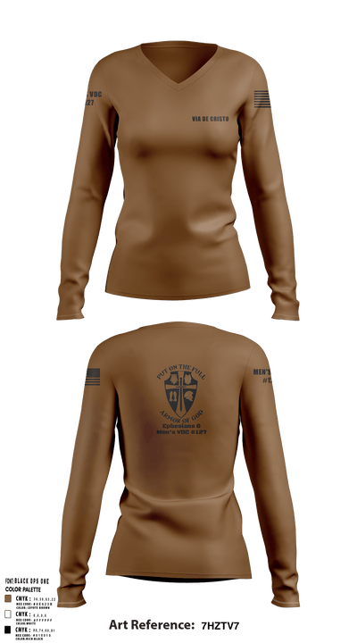 Service Aide 89628697 Women's Long Sleeve V-neck Shirt - 91