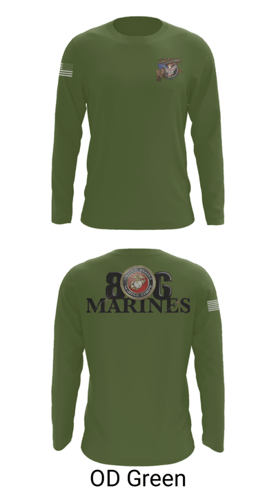 806 Marines 13874790 Long Sleeve Performance Shirt - 46