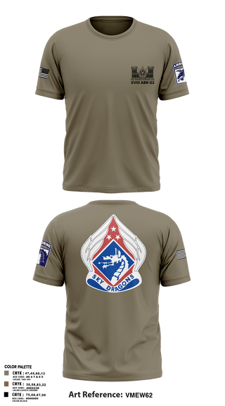 Short Sleeve Performance Shirt, XVIII ABN G2, Army, Teamtime, Team time, sublimation, custom sports apparel, team uniforms, spirit wear, spiritwear, sports uniforms, custom shirts, team store, custom team store, fundraiser sports, apparel fundraiser