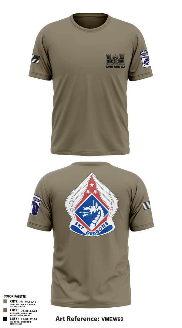 Short Sleeve Performance Shirt, XVIII ABN G2, Army, Teamtime, Team time, sublimation, custom sports apparel, team uniforms, spirit wear, spiritwear, sports uniforms, custom shirts, team store, custom team store, fundraiser sports, apparel fundraiser
