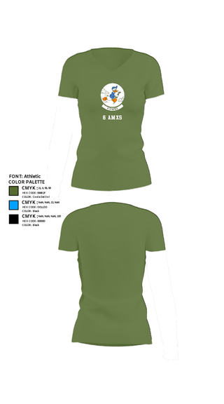 Women's Short Sleeve Vneck Shirt, 6 AMXS, Air Force, Teamtime, Team time, sublimation, custom sports apparel, team uniforms, spirit wear, spiritwear, sports uniforms, custom shirts, team store, custom team store, fundraiser sports, apparel fundraiser