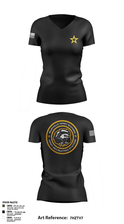 Maryville Honeybadger 60960842 Women's Short Sleeve V-neck Shirt - 6
