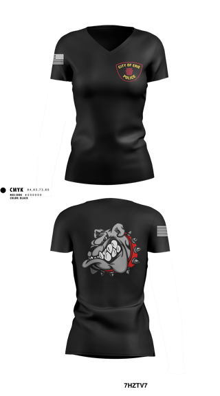 Women's Short Sleeve Vneck Shirt, Erie police department, Police, Teamtime, Team time, sublimation, custom sports apparel, team uniforms, spirit wear, spiritwear, sports uniforms, custom shirts, team store, custom team store, fundraiser sports, apparel fundraiser