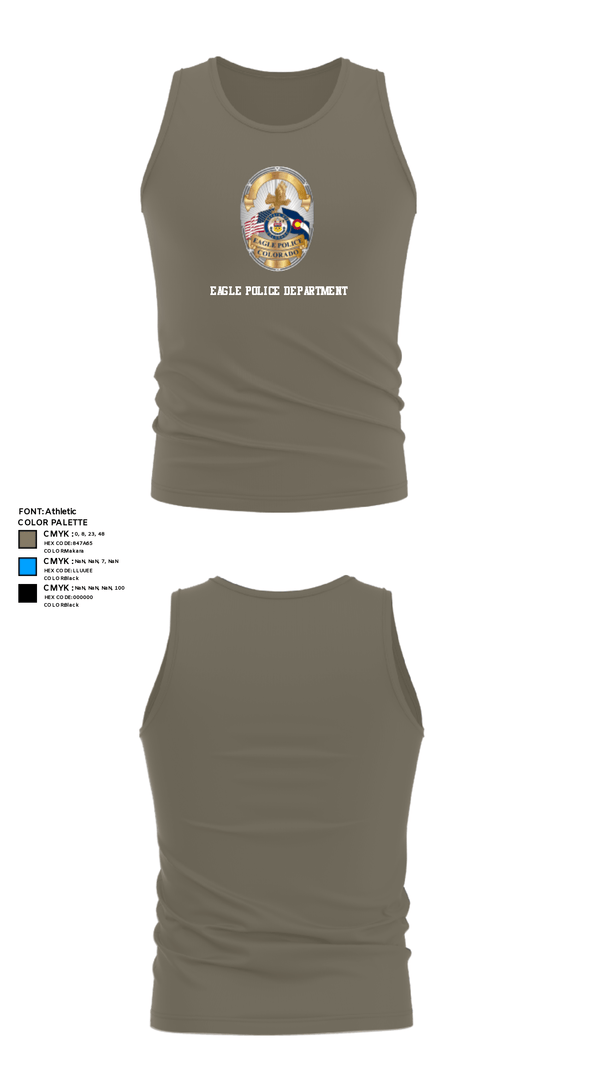 Tank Top, Eagle Police Department, Police, Teamtime, Team time, sublimation, custom sports apparel, team uniforms, spirit wear, spiritwear, sports uniforms, custom shirts, team store, custom team store, fundraiser sports, apparel fundraiser