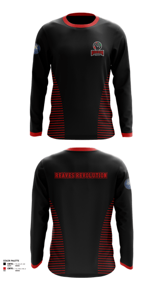 Long Sleeve Performance Shirt, Reaves Revolution, Men's Basketball, Teamtime, Team time, sublimation, custom sports apparel, team uniforms, spirit wear, spiritwear, sports uniforms, custom shirts, team store, custom team store, fundraiser sports, apparel fundraiser