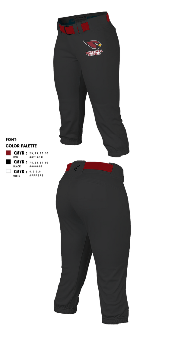 Softball Pants, Pompton Lakes Cardinals, Softball, Teamtime, Team time, sublimation, custom sports apparel, team uniforms, spirit wear, spiritwear, sports uniforms, custom shirts, team store, custom team store, fundraiser sports, apparel fundraiser