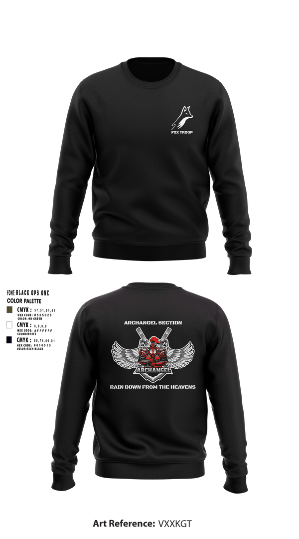 Crew Neck Sweatshirt, Fox troop, Army, Teamtime, Team time, sublimation, custom sports apparel, team uniforms, spirit wear, spiritwear, sports uniforms, custom shirts, team store, custom team store, fundraiser sports, apparel fundraiser