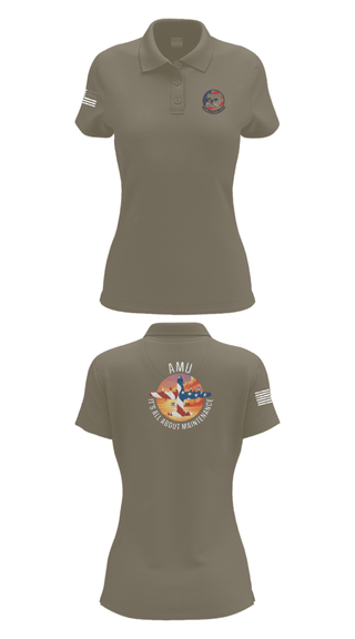 Women's Short Sleeve Performance Polo, 910th AMU, Air Force, Teamtime, Team time, sublimation, custom sports apparel, team uniforms, spirit wear, spiritwear, sports uniforms, custom shirts, team store, custom team store, fundraiser sports, apparel fundraiser